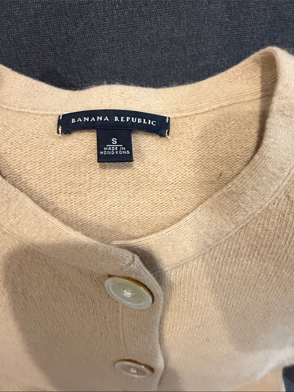 Banana Republic Women's Beige Button-Front Cardigan Sweater. Angora/ Wool Small